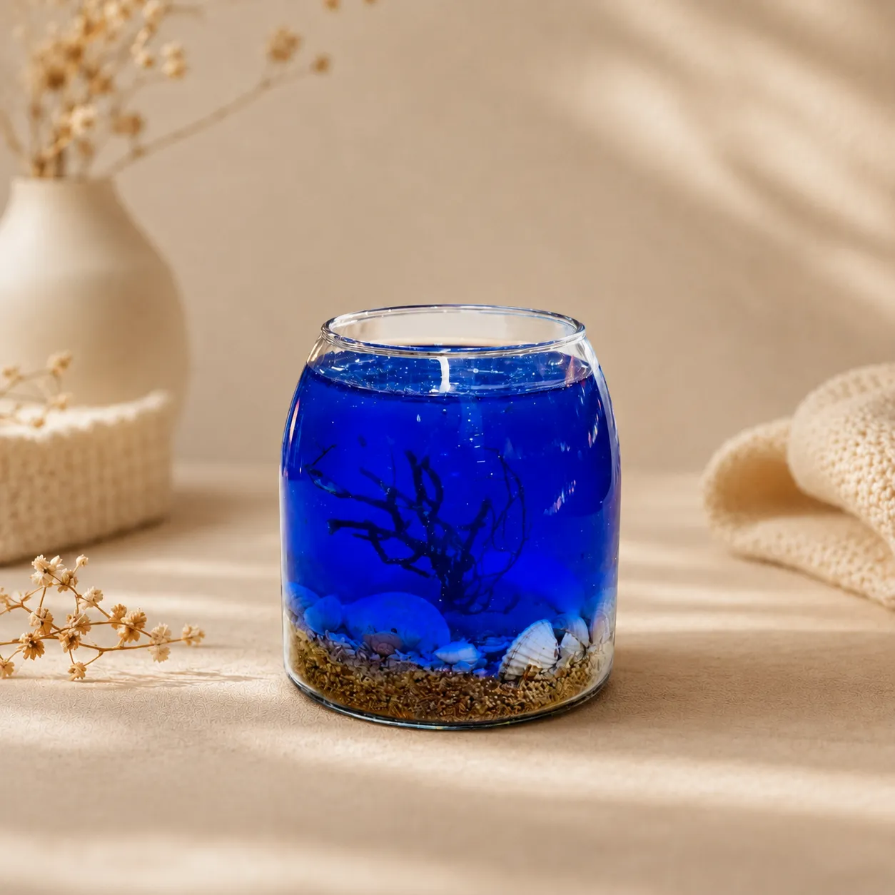 blue-ocean-gel-candle-noorman شمع ژلهای اقیانوس آبی نورمن - Image 1