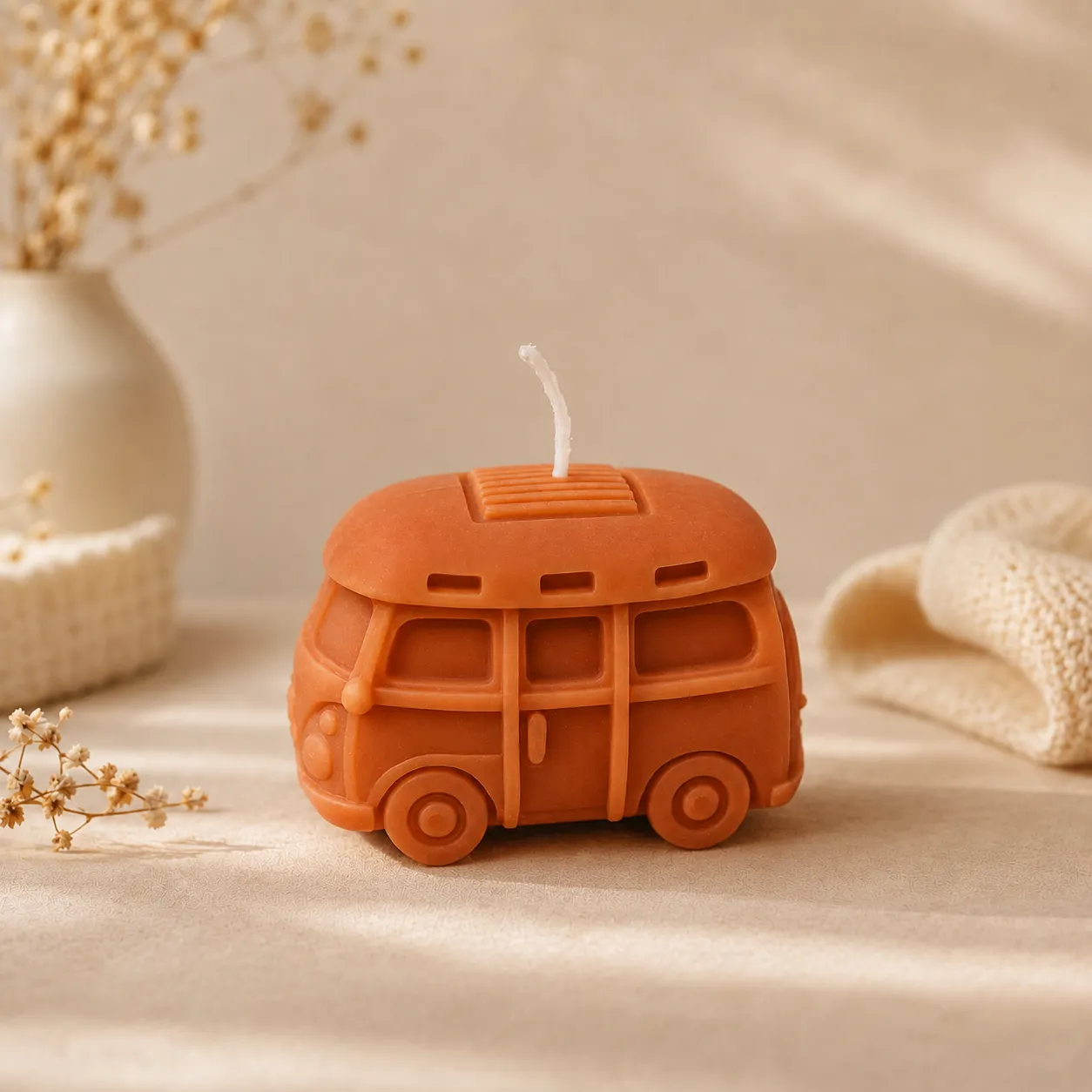 classic-van-car-candle-brown-1 شمع ماشین ون کلاسیک - Image 1