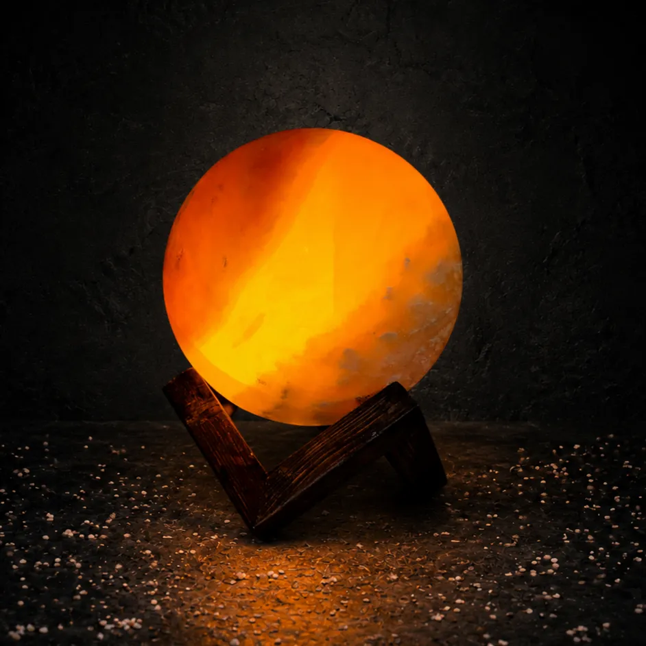sang-namak-large-sphere-lamp-20cm آباژور سنگ نمک گوی بزرگ قطر ۲۰ سانتیمتر - Image 1